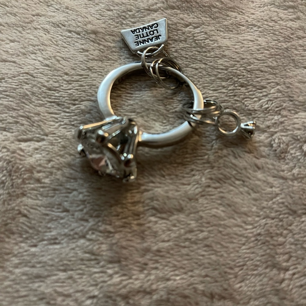 Silver and White Ring